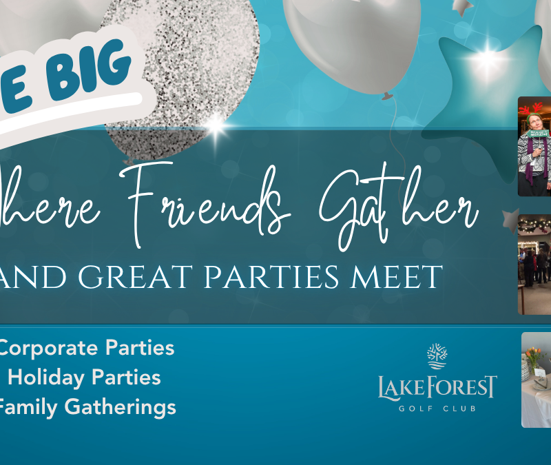 Where Friends Gather and Great Parties Meet special offer on room rental fees, holiday parties celebrations, family gatherings